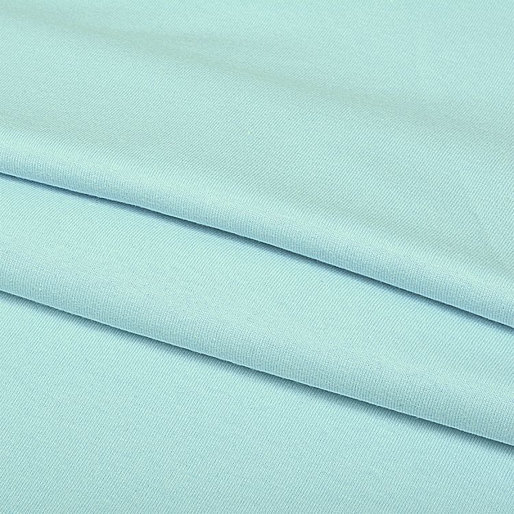 Ткань трикотаж Кулирка хлопок, 6 м, ширина 100+100 см, 145 г/м2, цвет: небо, TBY — картинка 2