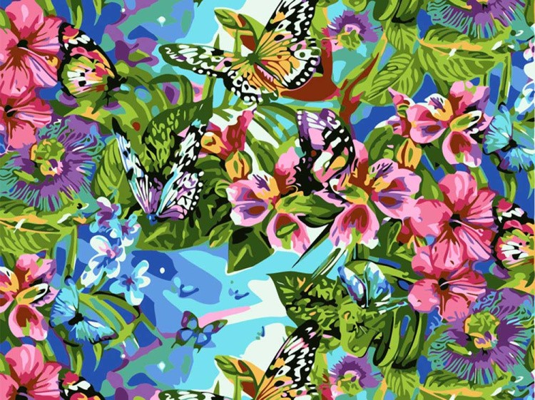 Картина по номерам «Бабочки»
