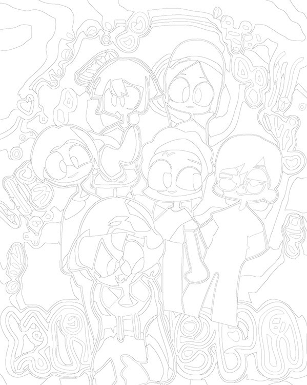 Картина по номерам «Твич стримеры Хазяева: Сквад арт» — картинка 3