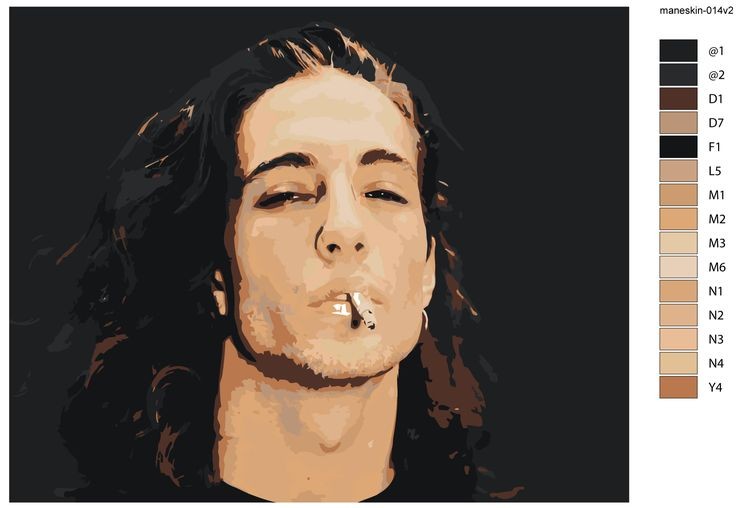 Картина по номерам «Группа Maneskin Манескин: Дамиано Давид 4» — картинка 2