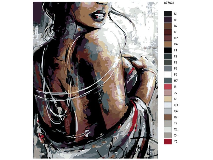 Картина по номерам «Загадочная женщина» — картинка 2