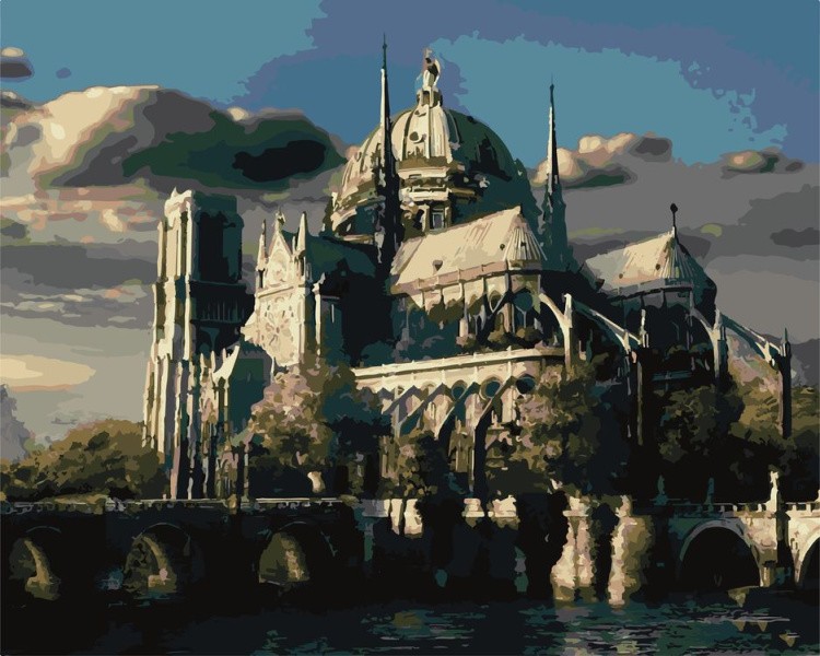 Картина по номерам «Старый дворец»