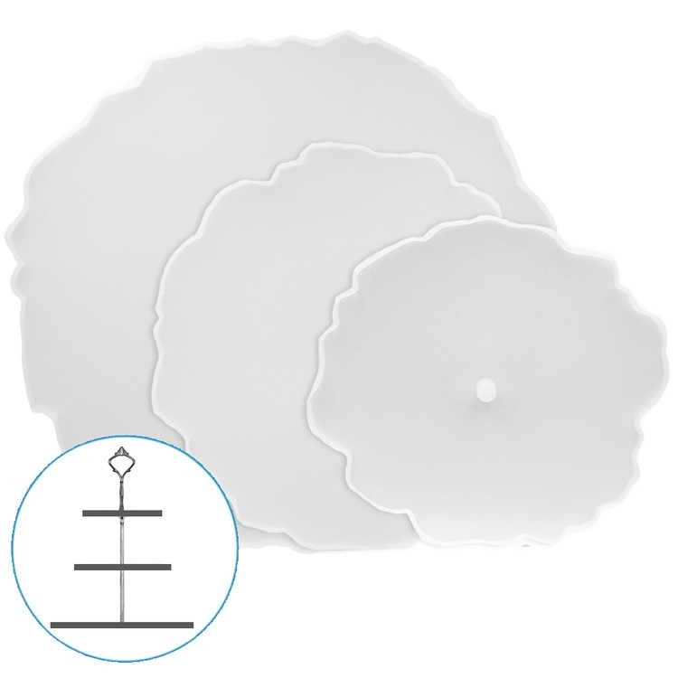 Силиконовый молд - Заготовка для фруктовницы круглая, набор — картинка 2