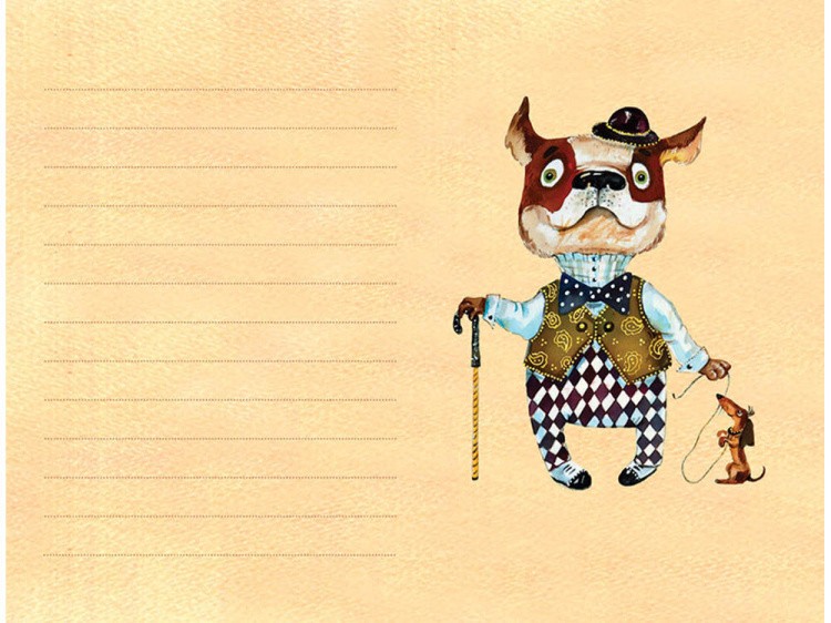 Пёсики в блокнотике. Лохматые записки. Бассет в фуражке — картинка 6