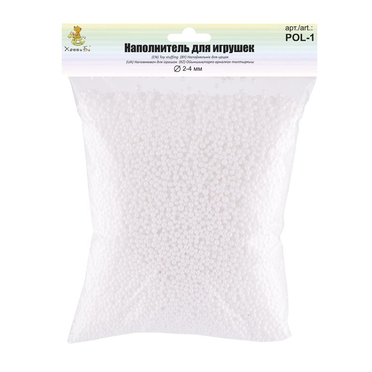 Наполнитель для игрушек пенополистироловый, d 2-4 мм, 30 г, HobbyBe — картинка 2