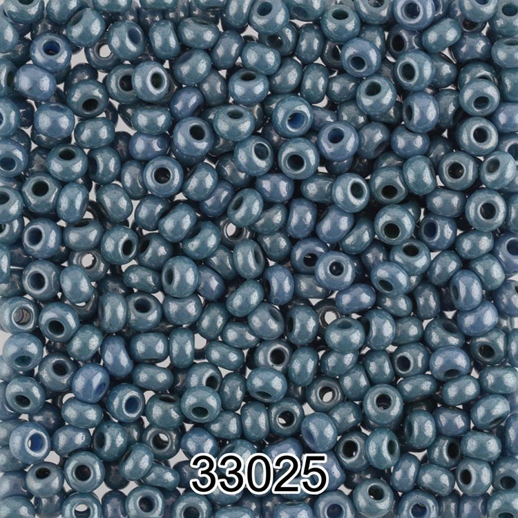Бисер Чехия круглый 7, 10/0, 2,3 мм, 500 г, цвет: 33025 грязно-голубой