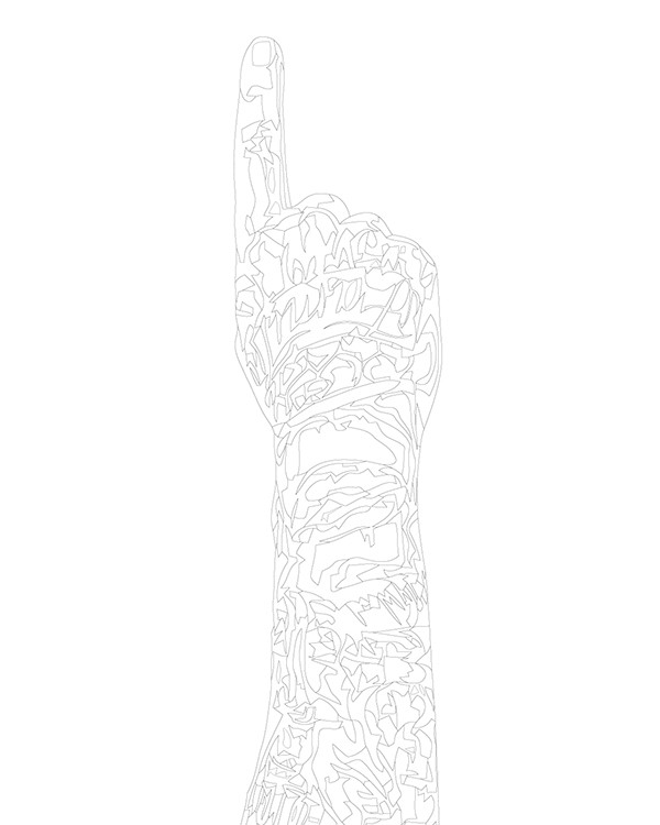 Картина по номерам «Скриптонит рэпер Адиль: рука с тату» — картинка 3