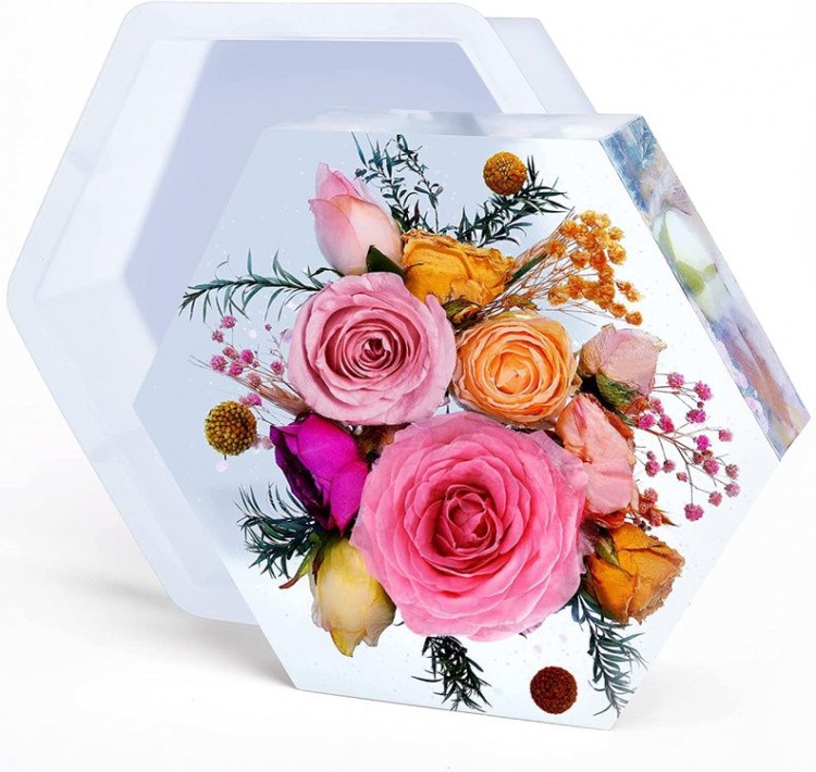 Силиконовый молд - Объемный шестиугольник, 26x23см 1 шт. — картинка 5