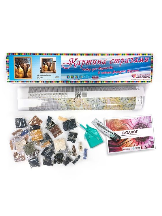 Алмазная вышивка «Африканский слон» — картинка 3