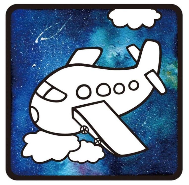 Аппликация цветной фольгой «Золотой самолет» — картинка 2