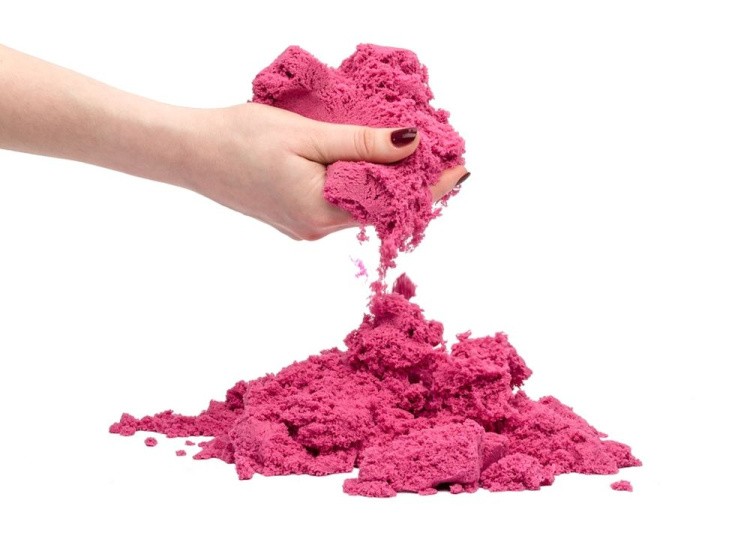 Космический пластичный песок Розовый 1 кг — картинка 4