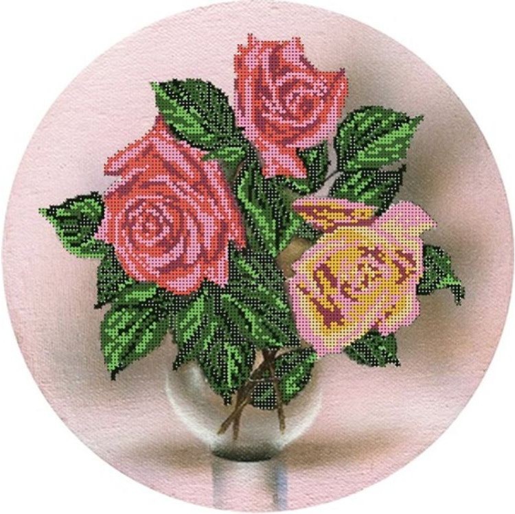 Рисунок на канве «Розы на холсте»