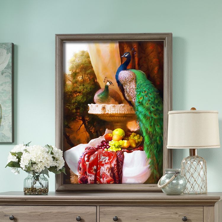 Алмазная вышивка «Пара павлинов» — картинка 3