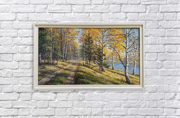 Алмазная вышивка «Осенний пейзаж» — картинка 4