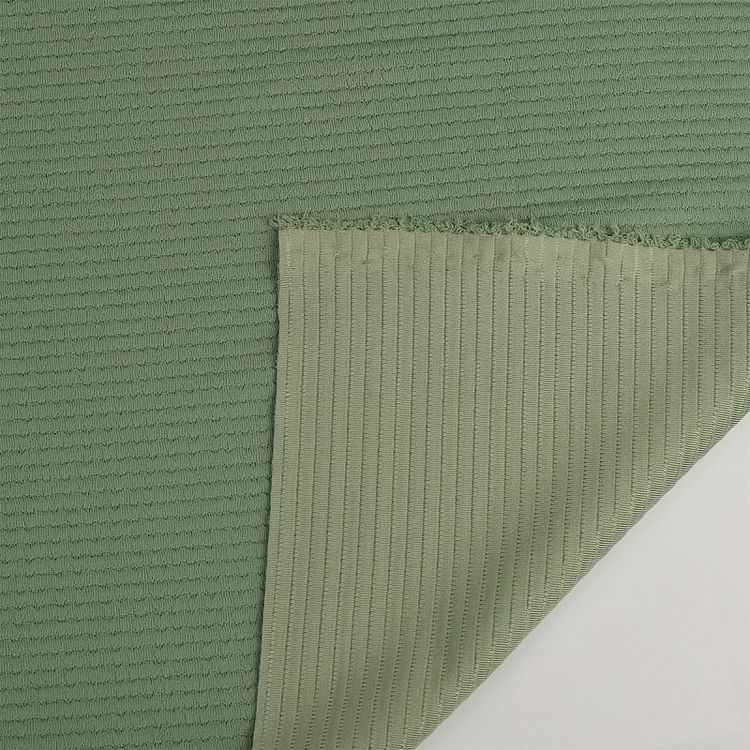Ткань трикотажная Бифлекс жатка, 6 м, ширина 150 см, 240 г/м², цвет: 12 оливковый, TBY — картинка 4
