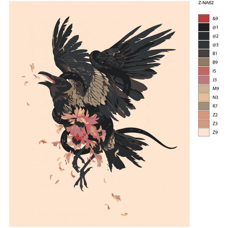 Картина по номерам «Ворон» — картинка 2