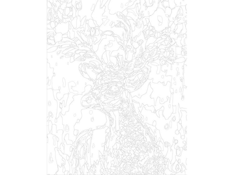 Картина по номерам «Цветочный олень» — картинка 3