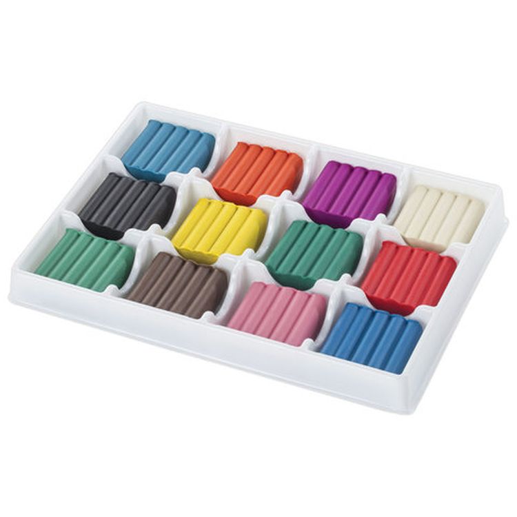 Пластилин классический Юнландия «Веселый шмель», 12 цветов, 204 г, со стеком, квадратный — картинка 2