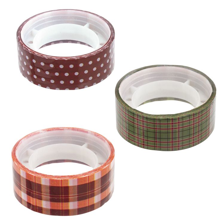 Клейкие ленты декоративные, ассорти №1, 3 шт., 15 мм х 5 м — картинка 2