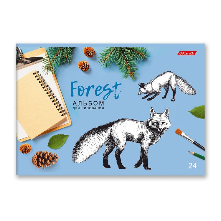 Альбом для рисования «Лесной дозор», 100 г/м2, A4, на скобе, 20 альбомов по 24 л., SVETOCH — картинка 4