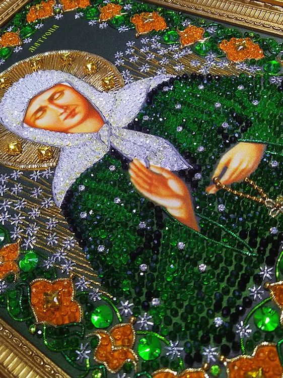 Набор вышивки хрустальными камнями «Матрона Московская» — картинка 11