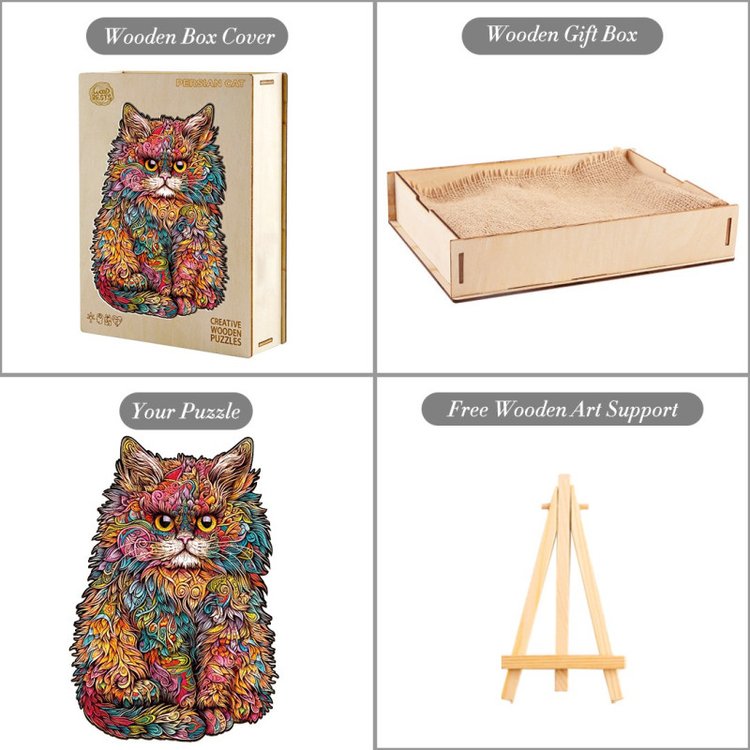 Деревянные пазлы «Пестрая киска M», Woodbests — картинка 6