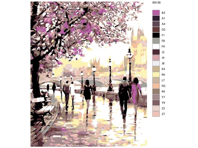 Картина по номерам «Прогулка по набережной» — картинка 2