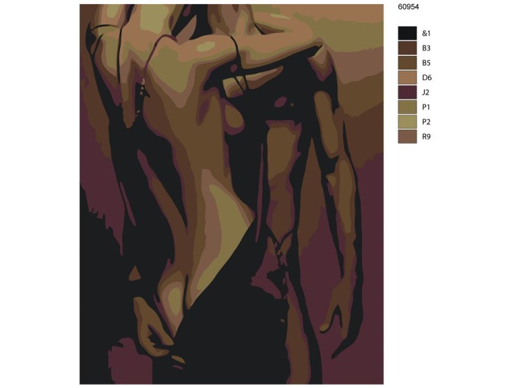 Картина по номерам «Чёрно-белая эротика» — картинка 2