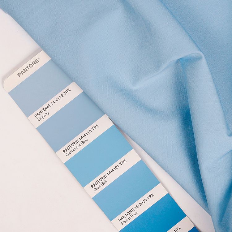 Ткань ТиСи поплин стрейч, 5 м x 150 см, 110 г/м², цвет: светло-голубой, TBY — картинка 4