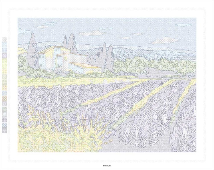 Картина по номерам «Лавандовое поле» — картинка 3