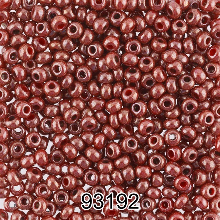 Бисер Чехия круглый 7, 10/0, 2,3 мм, 500 г, цвет: 93192 красно-коричневый