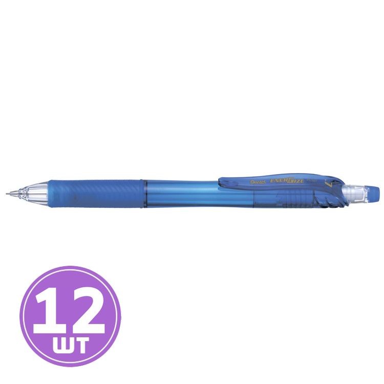 Карандаш автоматический EnerGize, синий корпус, 0,7 мм, 12 шт., Pentel