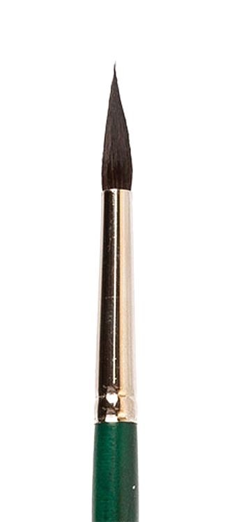 Кисть «Green Line», №08, имитация белки, круглая, 5 шт., короткая ручка, Vista-Artista — картинка 2