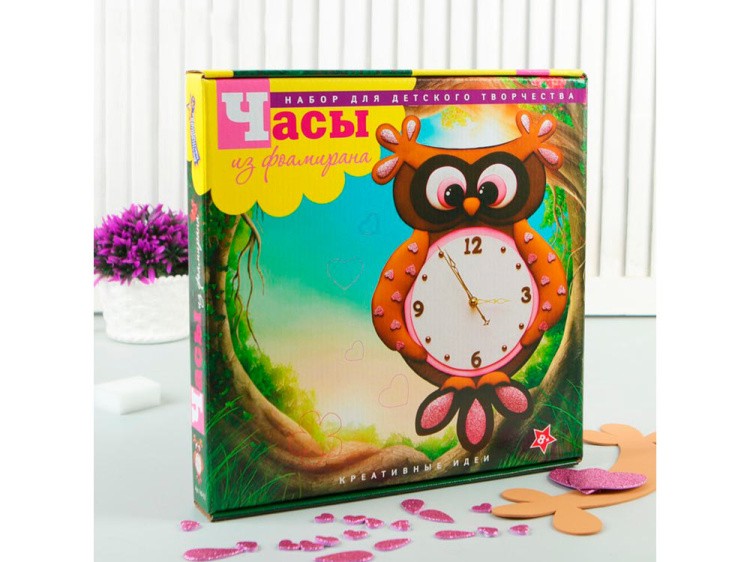 Часы из фоамирана «Сова» — картинка 5