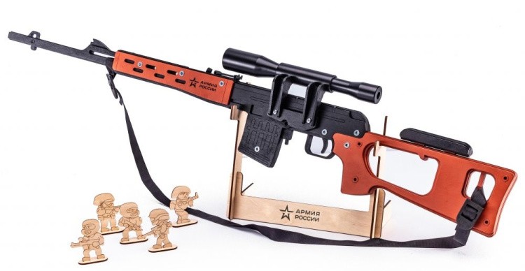 Конструктор из дерева СВД (Снайперская винтовка), Армия России — картинка 2