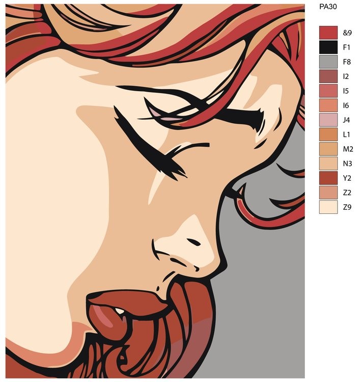 Картина по номерам «Задумчивость» — картинка 2