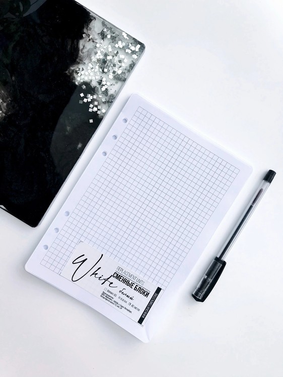 Сменный блок, White Grid, 40 листов, А5 — картинка 2
