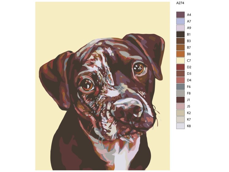 Картина по номерам «Тоби» — картинка 2