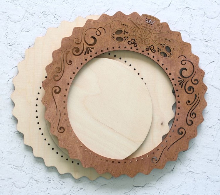 Рамка «Рукодельная круглая», 20х20/13х13 см — картинка 3