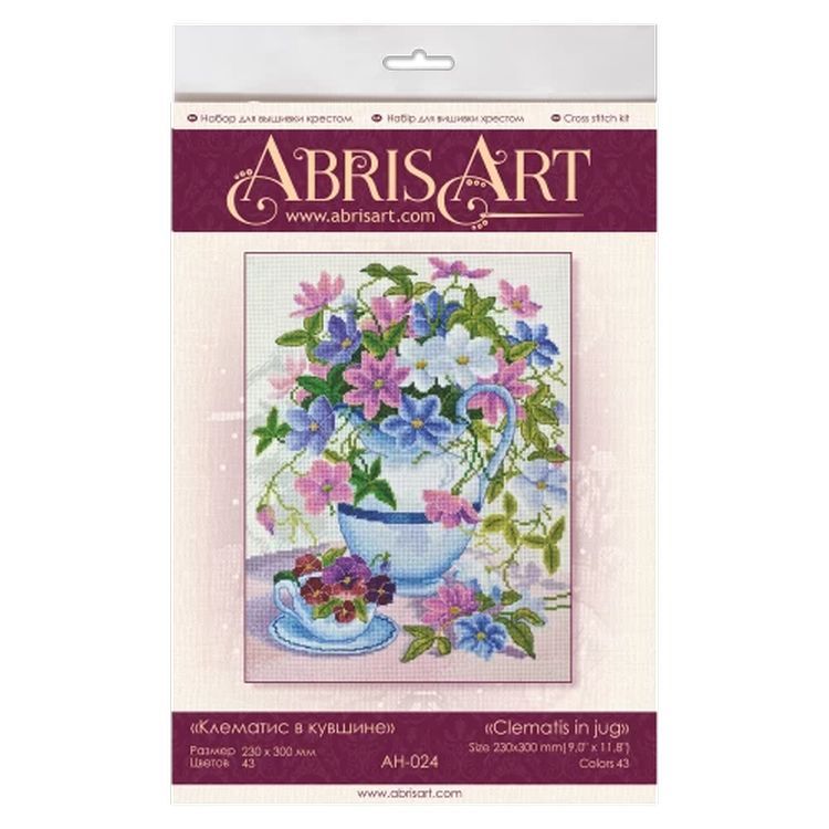 Набор для вышивания «Клематис в кувшине» — картинка 2