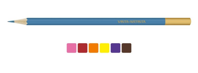 Акварельные карандаши «Ботаника. Шиповник», заточенные, 8 упаковок по 6 цв., Vista-Artista Extra Fine — картинка 2