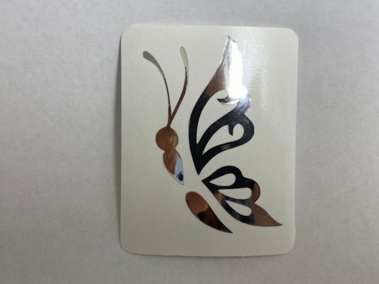 №524 Наклейка (Серебро) Sticker, Art Blong — картинка 2