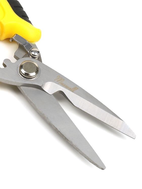 Секатор Maxwell прямое лезвие, 80/210 мм, ручки желто-черный пластик — картинка 5