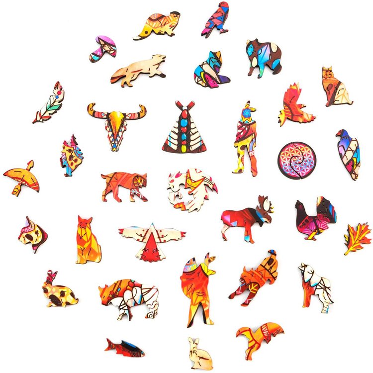 Деревянный пазл Unidragon «Нежная рысь», размер M (А4) — картинка 3