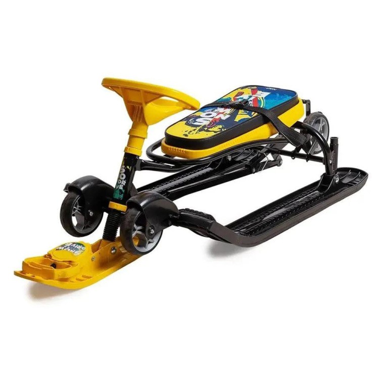 Снегокат детский со спинкой Тимка спорт 6 черный — картинка 15