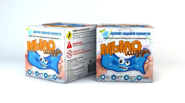 Набор Юный химик, Мыло-лизун «Ледяная свежесть» — картинка 2