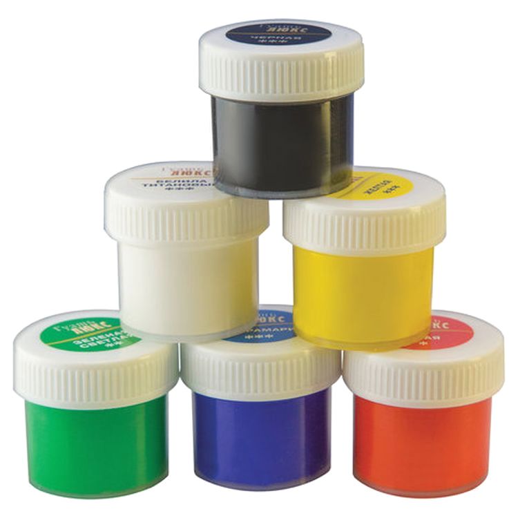 Гуашь художественная Луч «Люкс», 6 цветов по 20 мл, на гуммиарабике — картинка 4