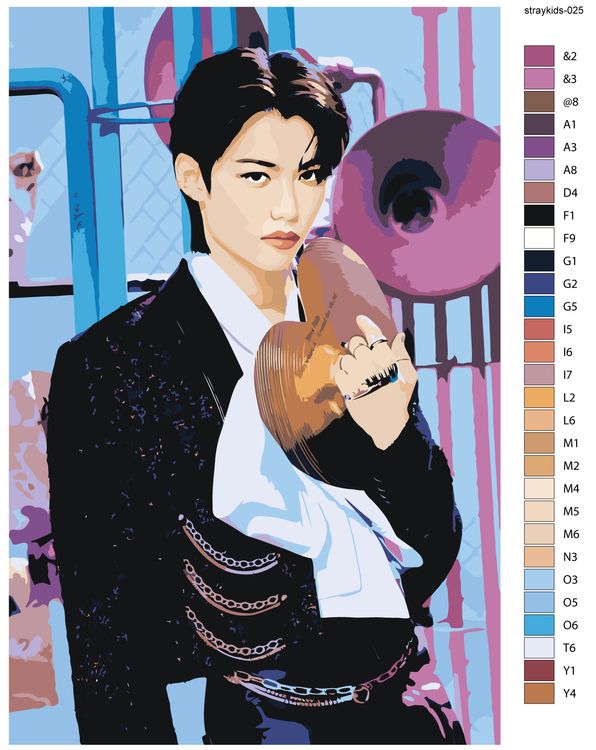 Картина по номерам «Stray Kids Стрей Кидс: Феликс 5» — картинка 3