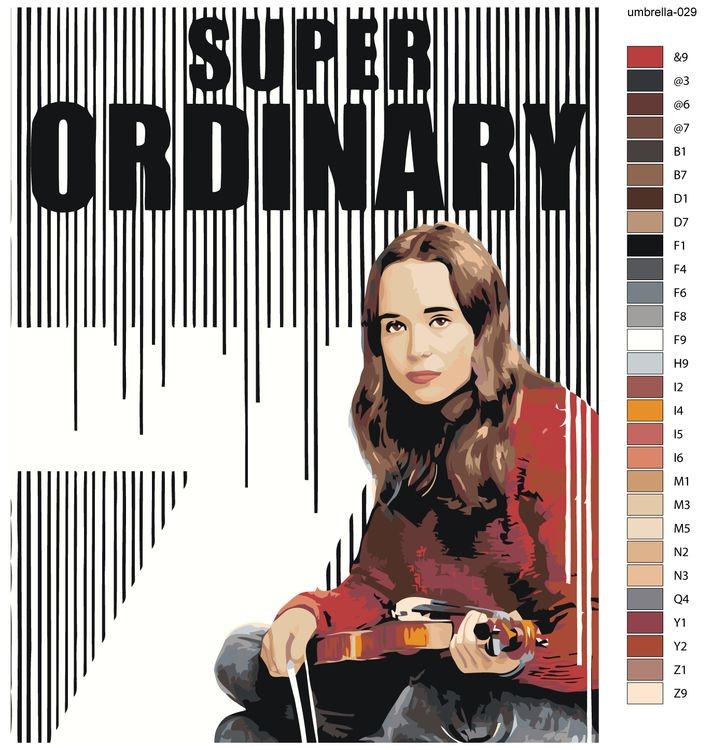 Картина по номерам «Академия Амбрелла: Ваня Харгривз - Эллен Пейдж 2» — картинка 2