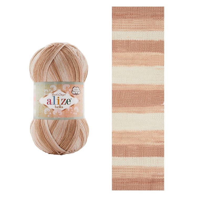 Пряжа ALIZE Bella Batik 100 (Белла батик 100) (7798), мультиколор, 5 шт. по 100 г — картинка 2